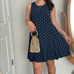 Old Navy Dress with Blue and White Pattern. Size M.